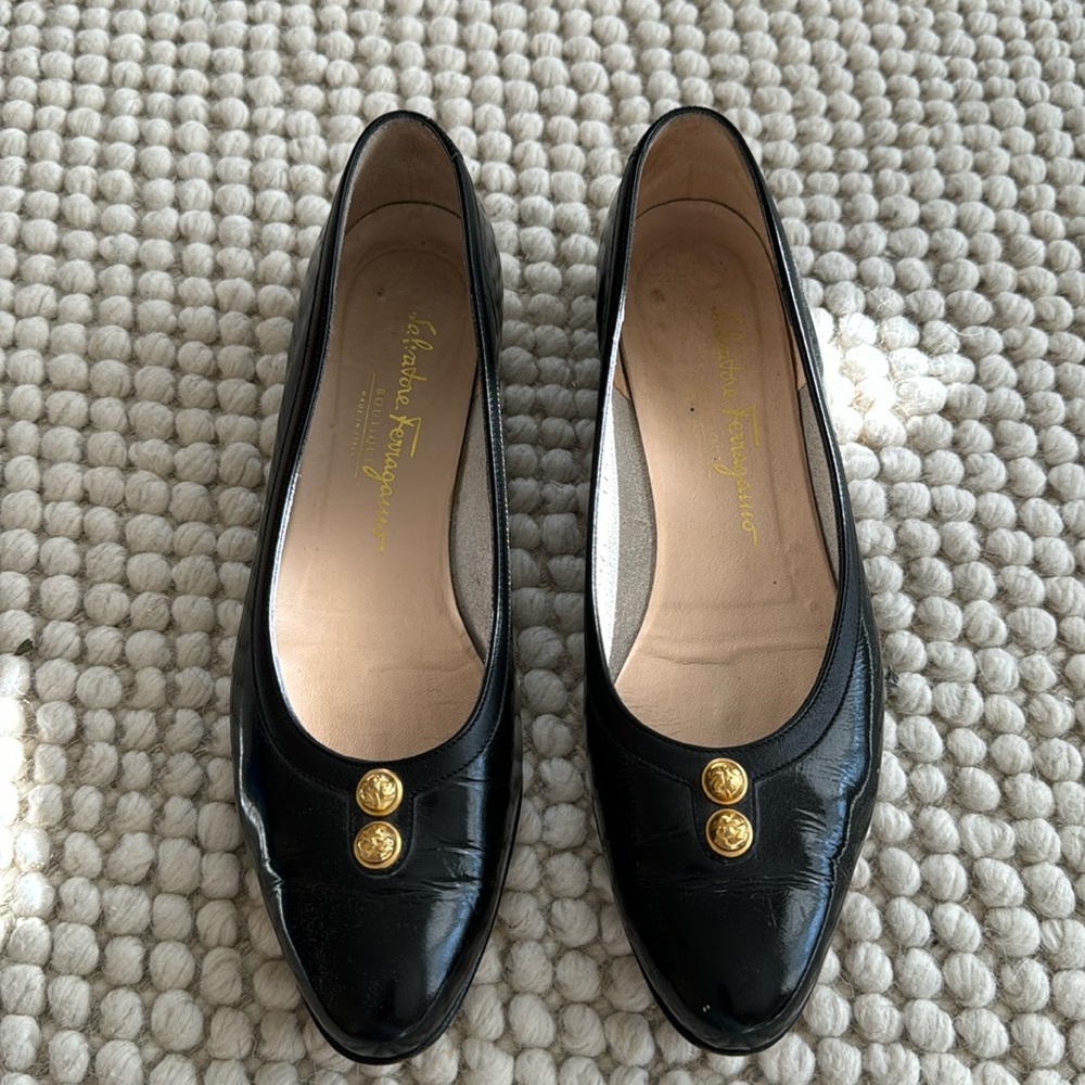 Vintage Salvatore Ferragamo Black Shoes